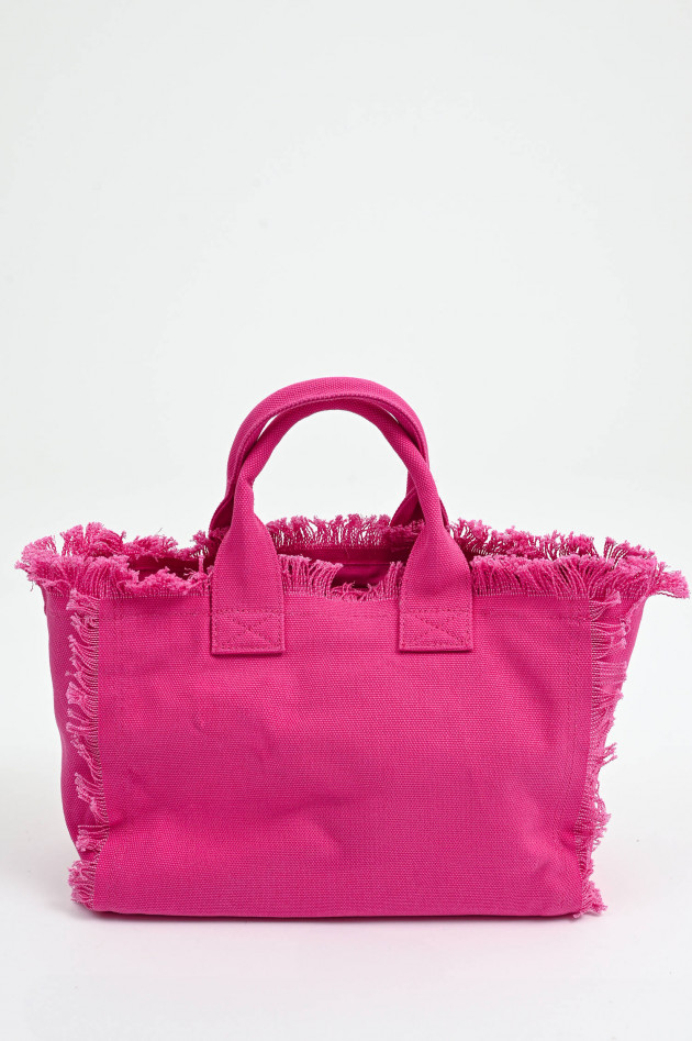 Sun68  Medium Canvas Tote mit Fransen in Pink