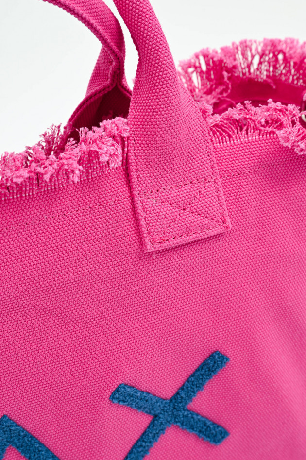 Sun68  Medium Canvas Tote mit Fransen in Pink