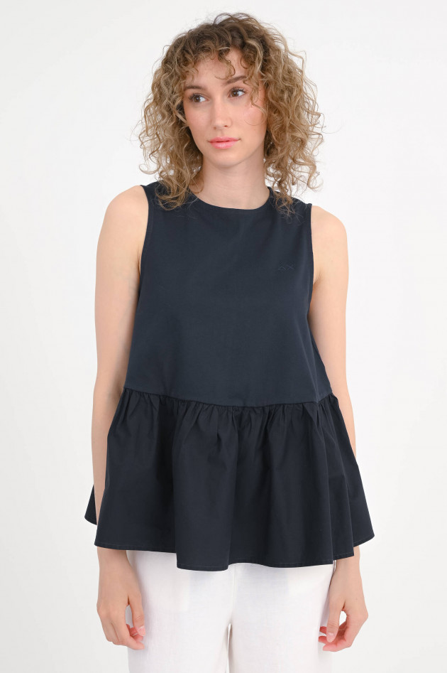 Sun68  Top mit Schößchen in Navy