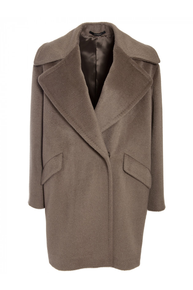 Wollmantel Taupe
