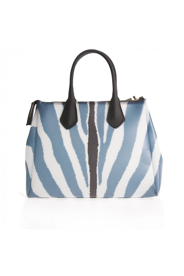GUM Tasche im Zebra-Style Blau/Weiß