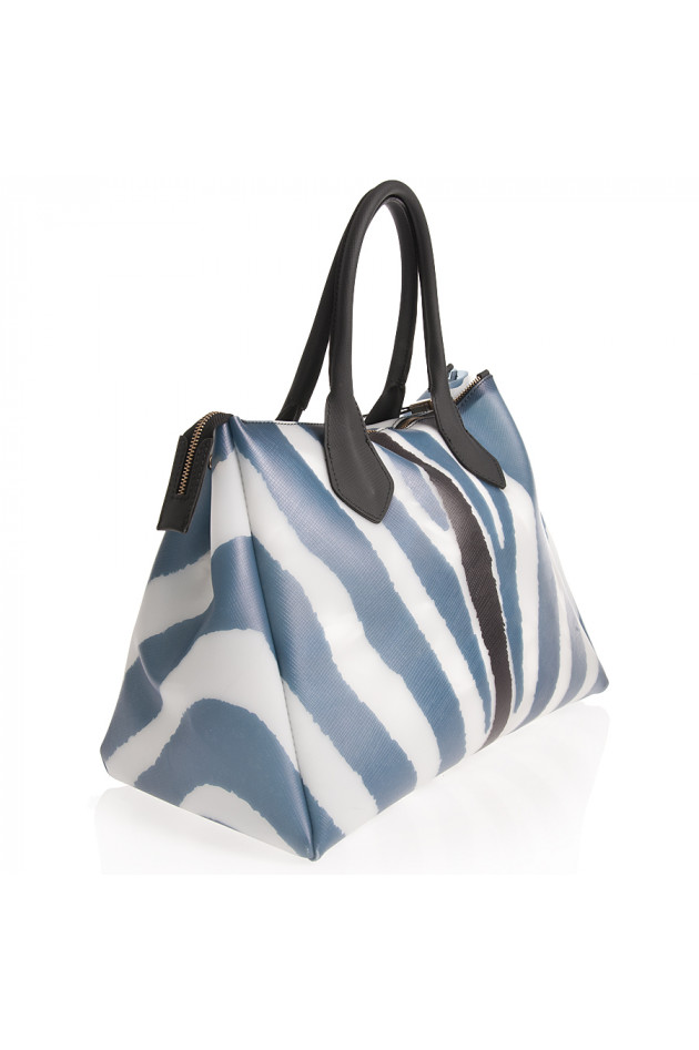 GUM Tasche im Zebra-Style Blau/Weiß