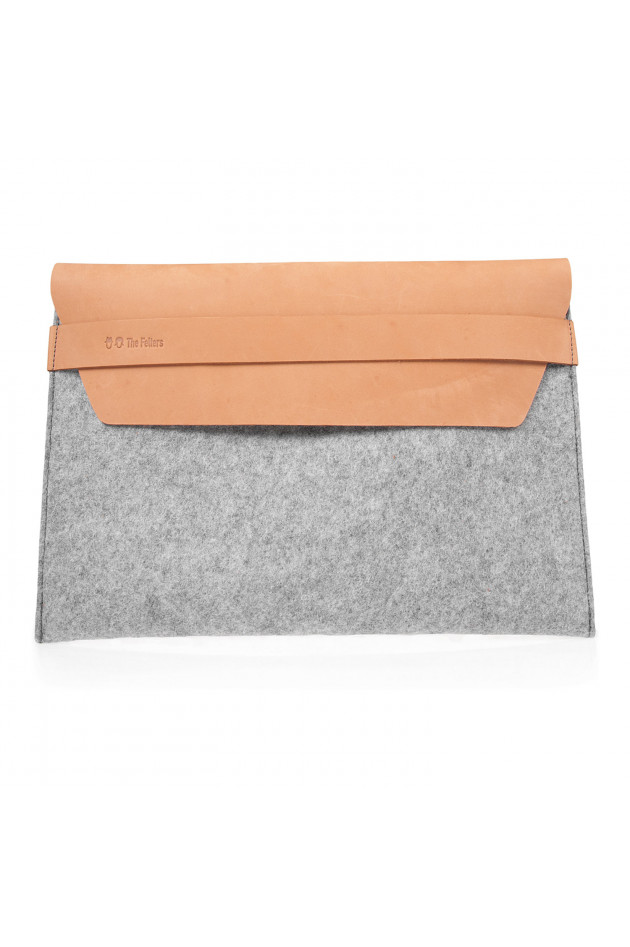 The Felters Laptop Case in Grau/Braun