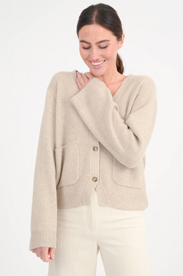 The Hug Cashmere-Jacke in Sand