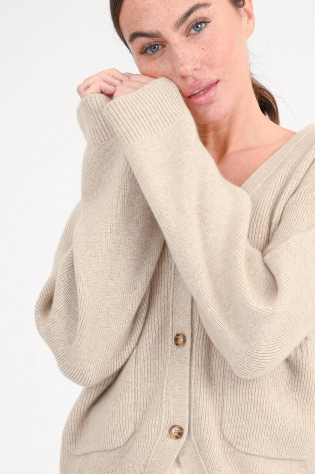 The Hug Cashmere-Jacke in Sand