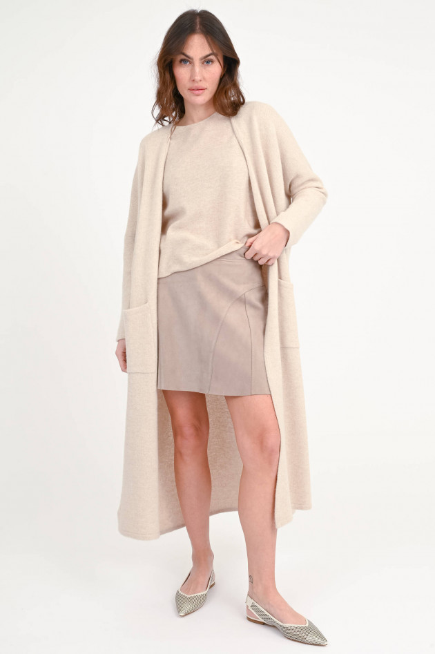 The Hug Maxi-Cashmere-Cardigan in Light Beige