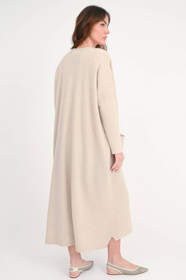 The Hug Maxi-Cashmere-Cardigan in Light Beige