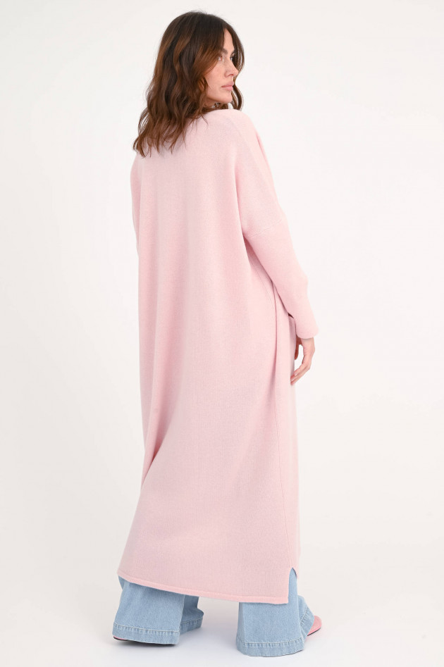 The Hug Maxi-Cashmere-Cardigan in Rosa