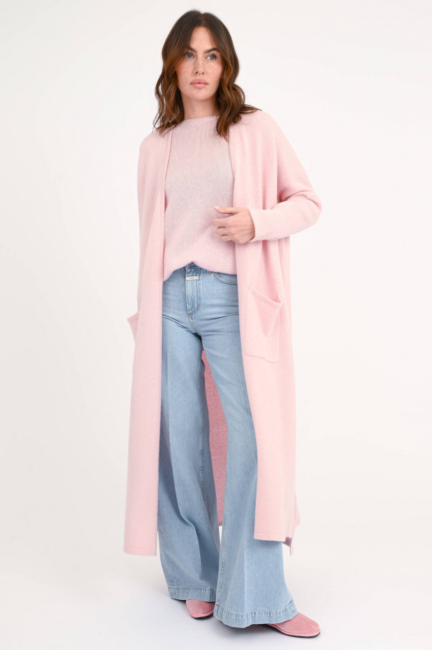 The Hug Maxi-Cashmere-Cardigan in Rosa
