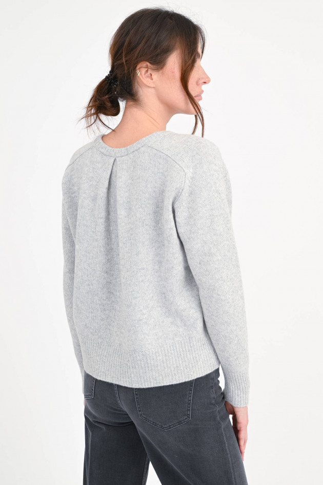 The Hug Pullover mit Kellerfalte in Hellgrau