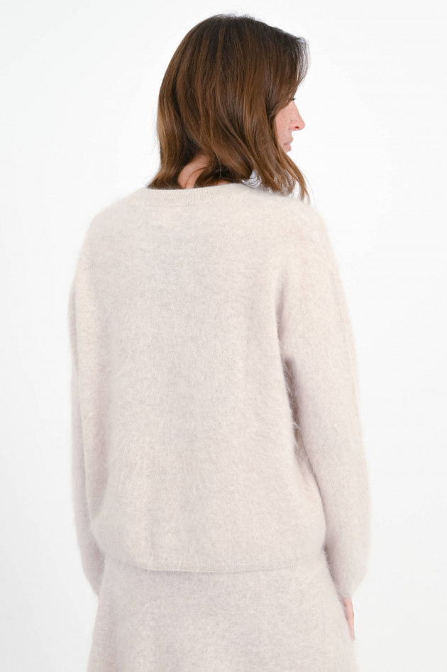 The Hug Brushed Cashmere Pullover in Mushroom