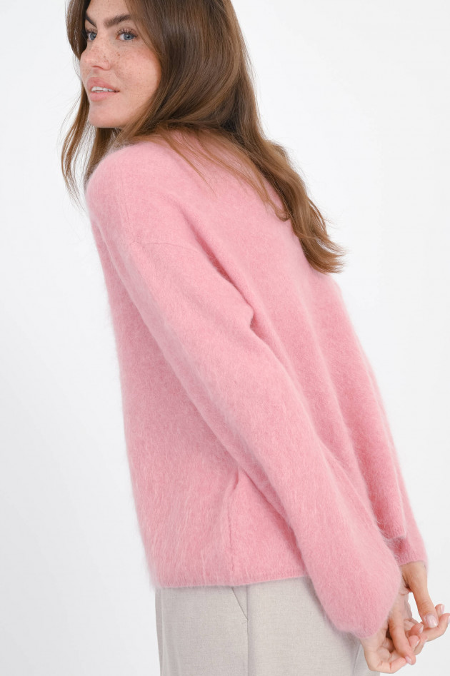 The Hug Brushed Cashmere Pullover in Pastellrosa
