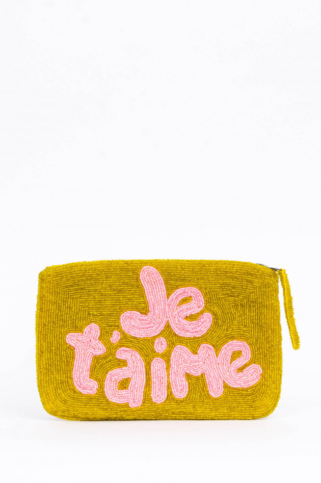 The Jacksons Statement-Clutch JE T'AIME in Gelb/Rosa