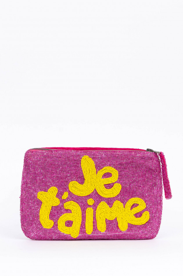 The Jacksons Statement-Clutch JE T'AIME in Pink/Gelb