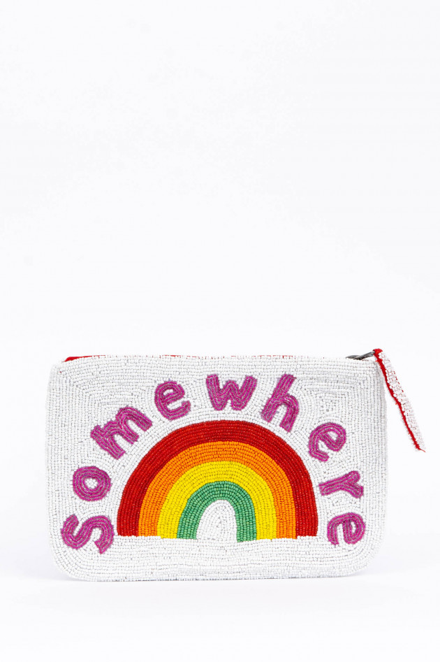 The Jacksons Statement-Clutch SOMEWHERE in Weiß/Multicolor
