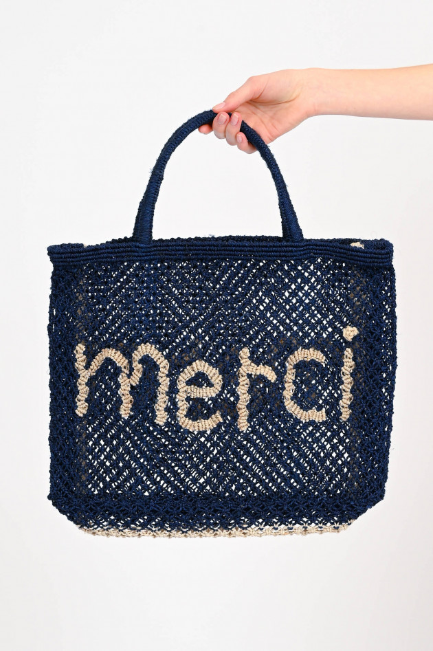 The Jacksons Jute-Shopper MERCI in Navy/Beige