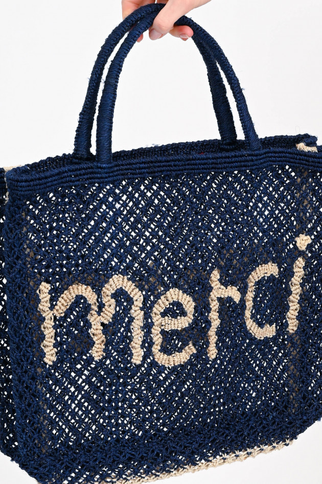 The Jacksons Jute-Shopper MERCI in Navy/Beige