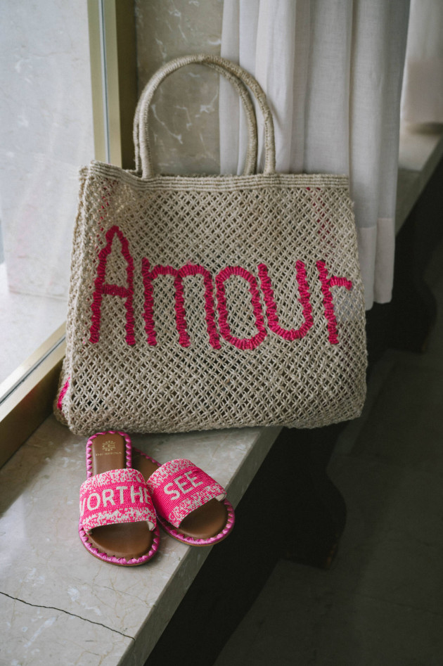 The Jacksons Shopper AMOUR in Natur/Pink