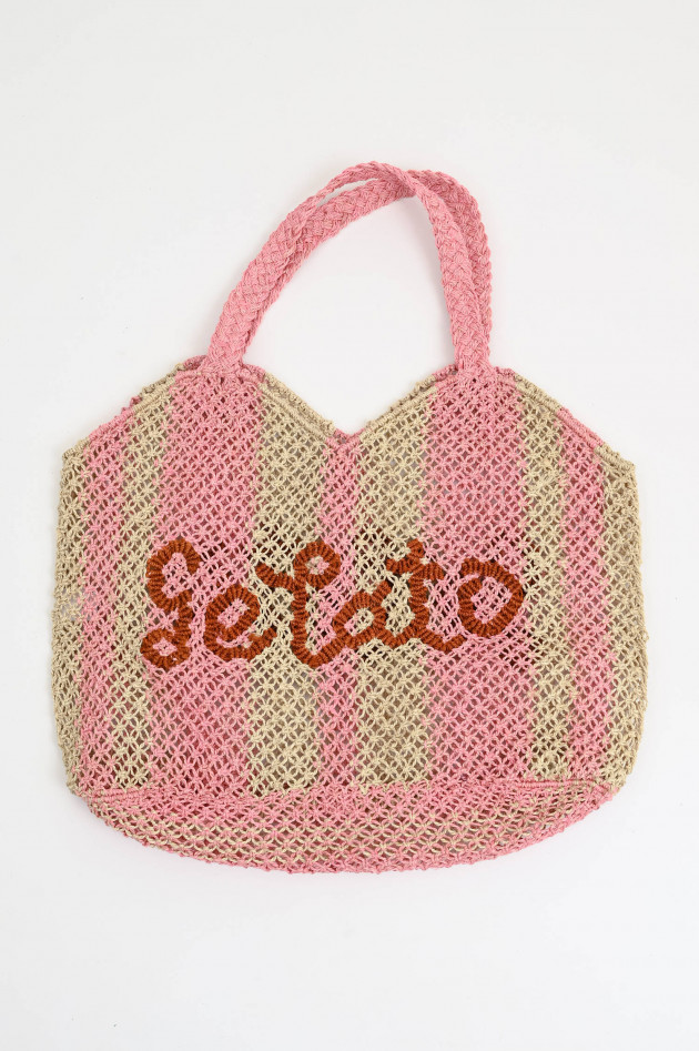 The Jacksons Shopper GELATO in Natur/Rosa gestreift