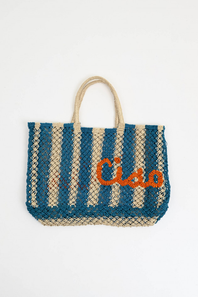 The Jacksons Shopper LAVINIA in Natur/Blau gestreift
