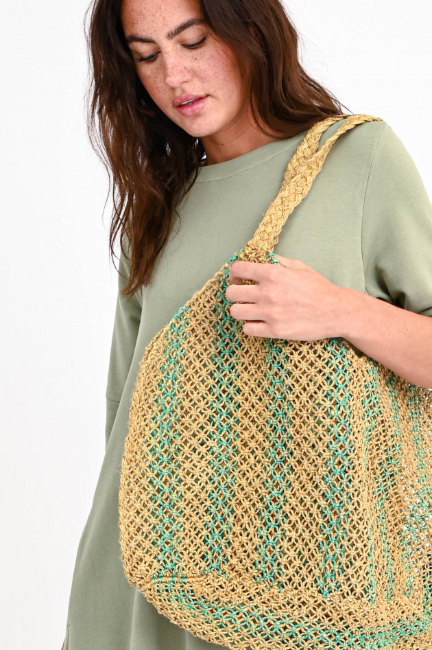 The Jacksons Jute-Shopper DANIELLA in Natur/Aqua