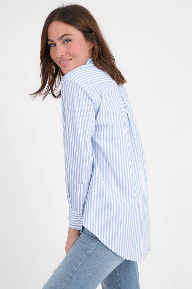 The Shirt Projekt Munich Loose-Fit Bluse in Blau/Weiß gestreift