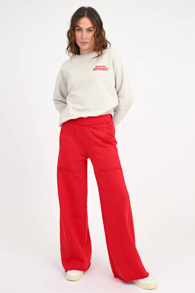 The Shirt Projekt Munich Sweatpants mit Ziernähten in Rot