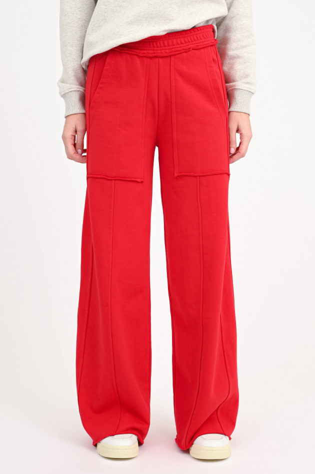 The Shirt Projekt Munich Sweatpants mit Ziernähten in Rot