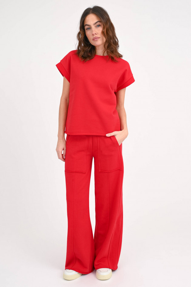 The Shirt Projekt Munich Sweatpants mit Ziernähten in Rot