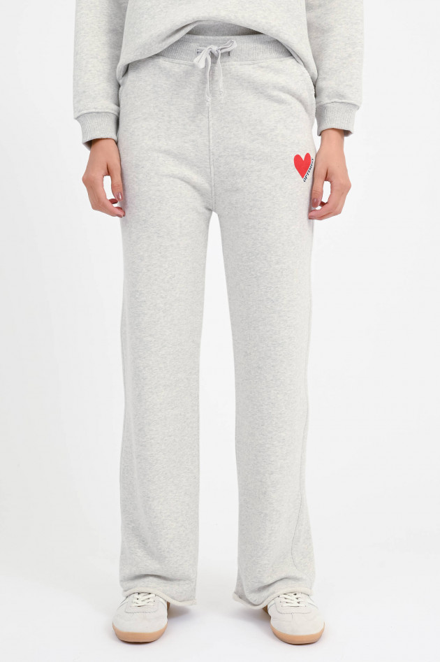 The Shirt Projekt Munich Sweatpants mit Herz-Detail in Hellgrau meliert