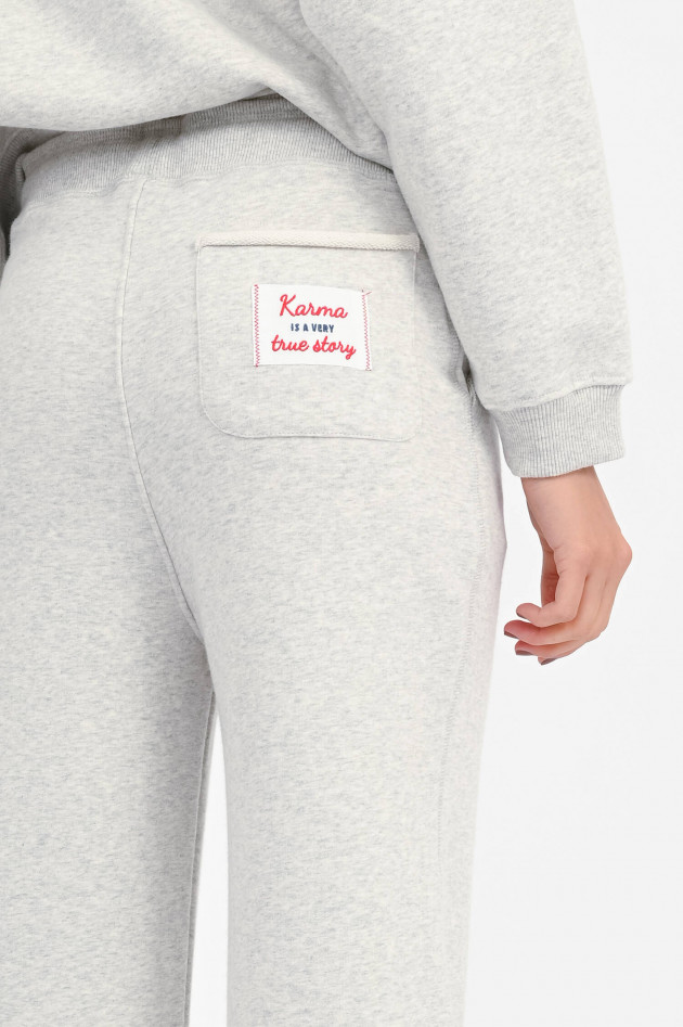The Shirt Projekt Munich Sweatpants mit Herz-Detail in Hellgrau meliert