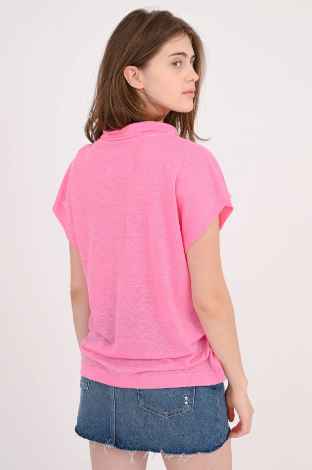 The Shirt Projekt Munich Polo-Shirt aus Leinen in Pink