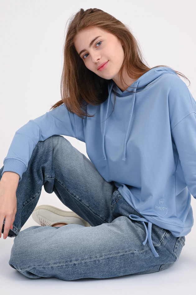 The Shirt Projekt Munich Hoddie mit Stickerei in Hellblau