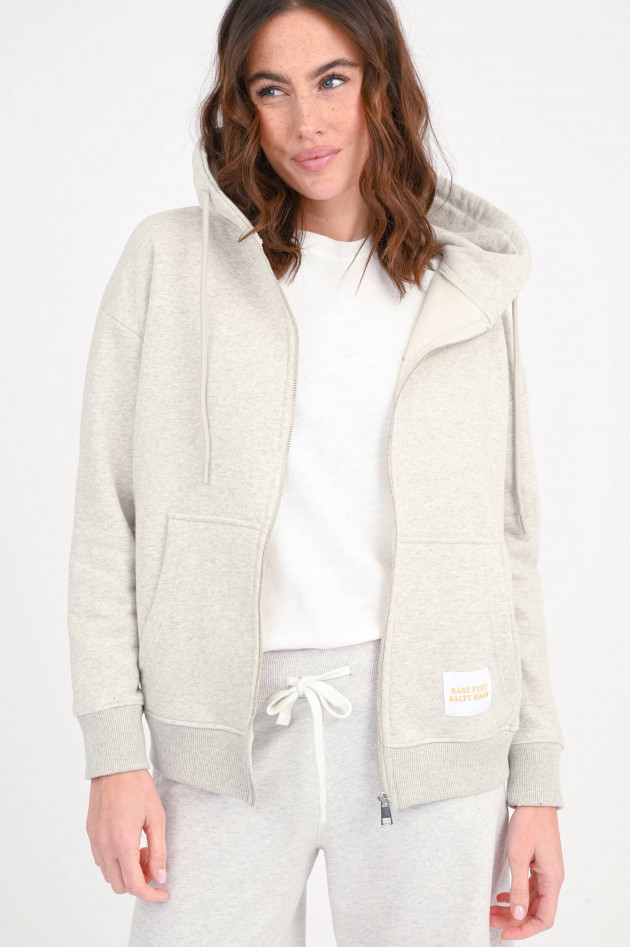 The Shirt Projekt Munich Sweatshirt-Jacke BE HAPPY in Grau
