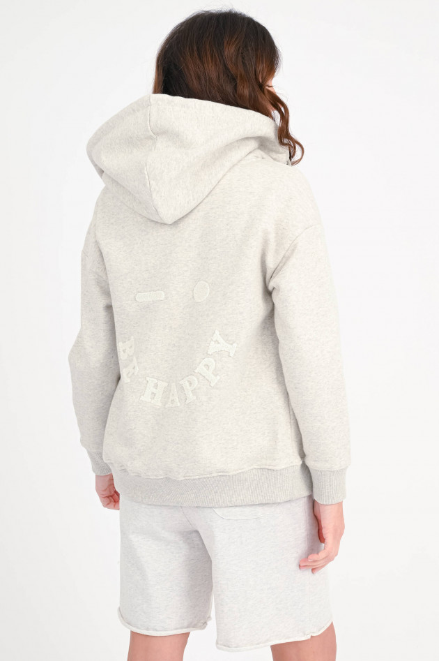The Shirt Projekt Munich Sweatshirt-Jacke BE HAPPY in Grau