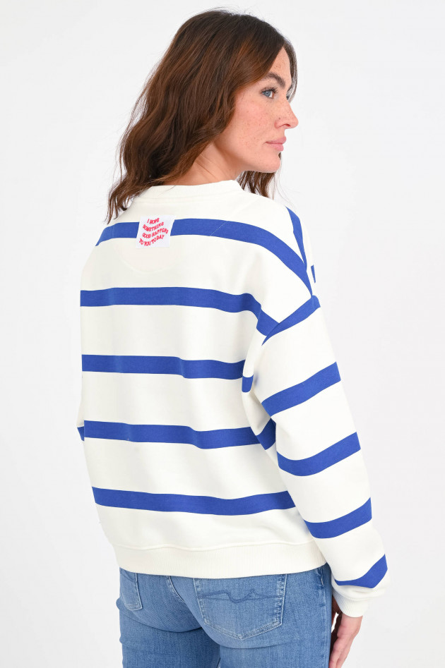 The Shirt Projekt Munich Pullover LOVE ALWAYS WINS in Blau/Creme