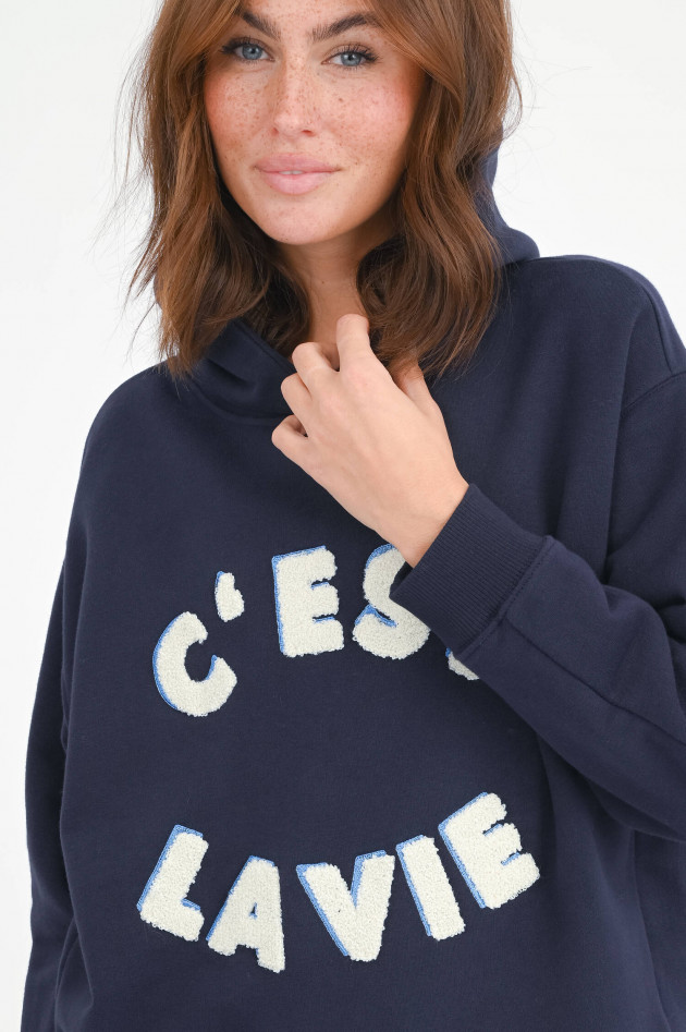The Shirt Projekt Munich Kapuzenpullover mit Schriftzug in Navy