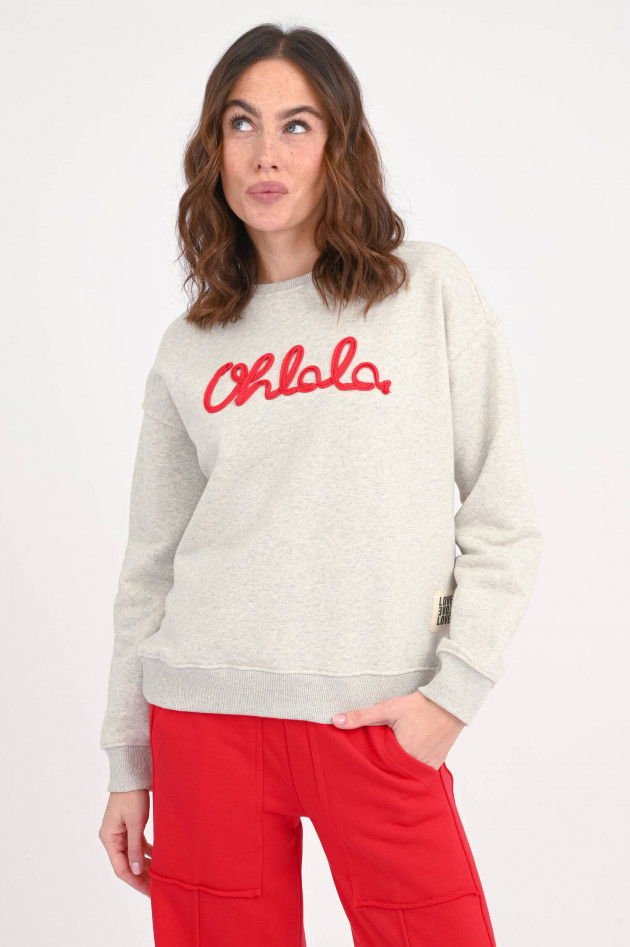 The Shirt Projekt Munich Sweatshirt OHLALA in Grau/Rot