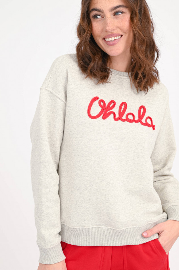 The Shirt Projekt Munich Sweatshirt OHLALA in Grau/Rot