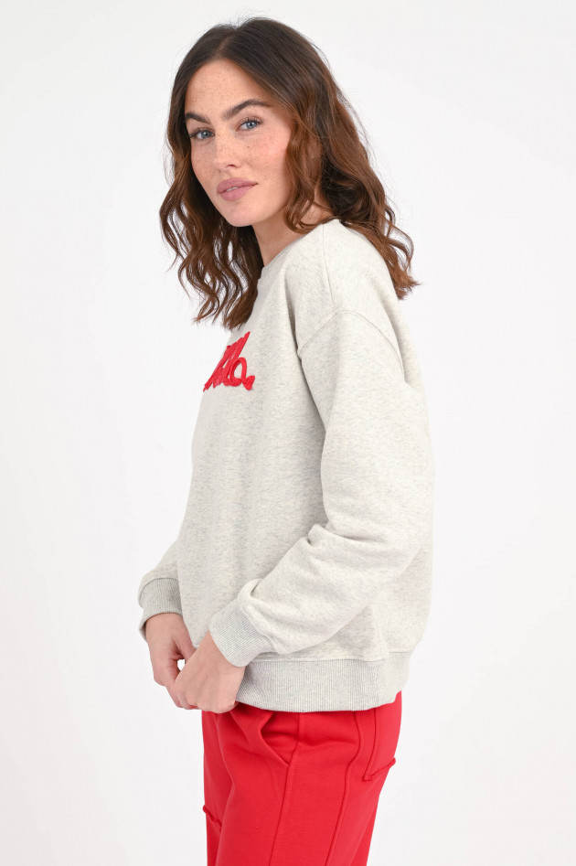 The Shirt Projekt Munich Sweatshirt OHLALA in Grau/Rot
