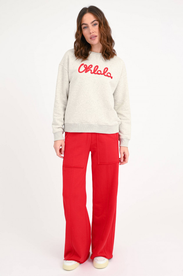 The Shirt Projekt Munich Sweatshirt OHLALA in Grau/Rot