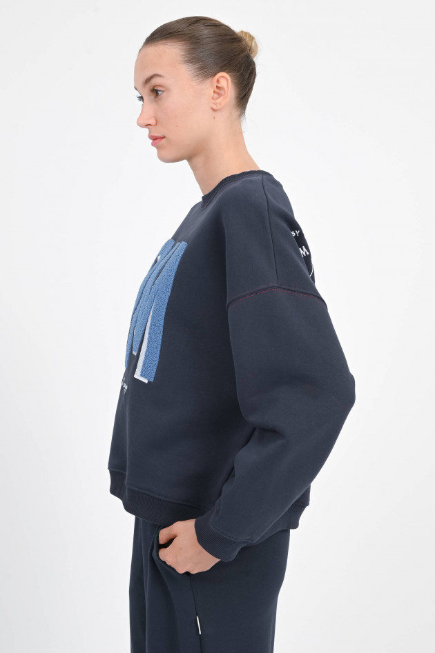 The Shirt Projekt Munich Sweatshirt mit OM-Detail in Navy/Hellblau