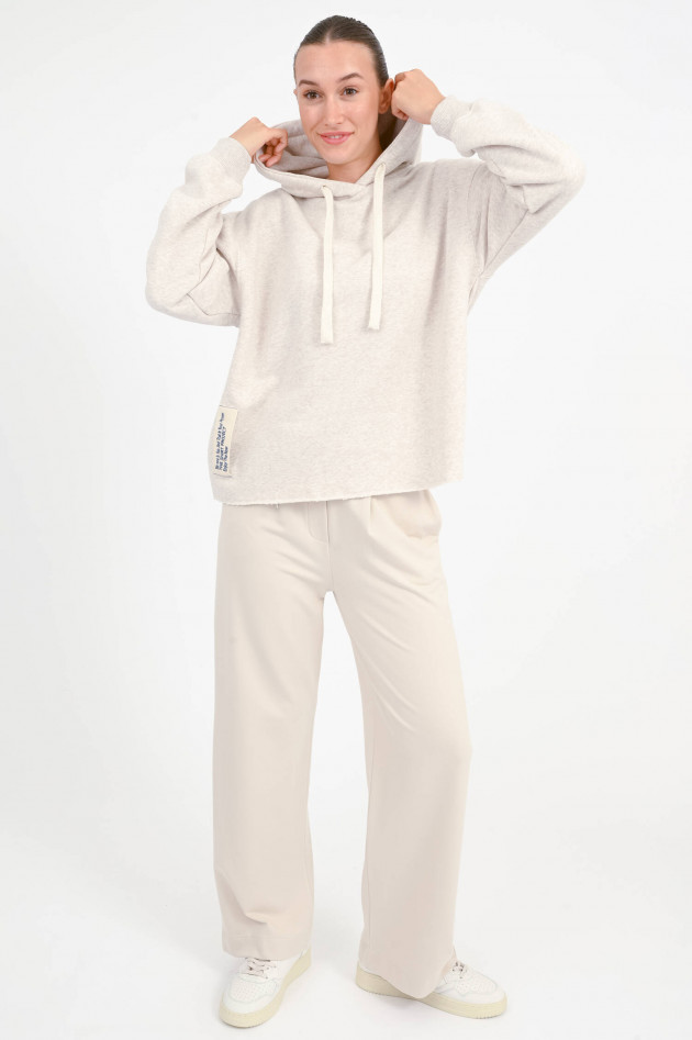 The Shirt Projekt Munich Hoodie ENJOY THE NOW in Greige meliert