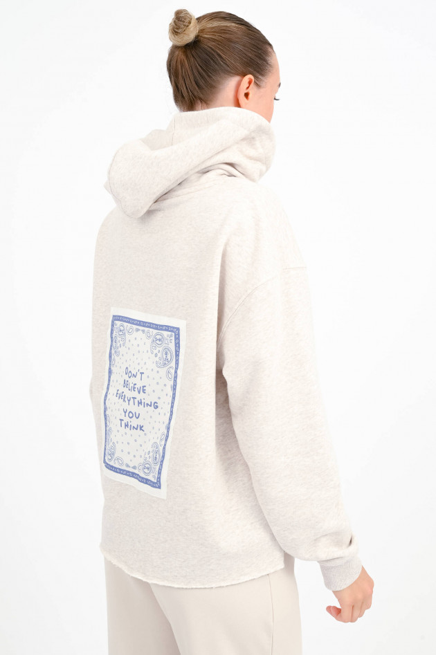 The Shirt Projekt Munich Hoodie ENJOY THE NOW in Greige meliert