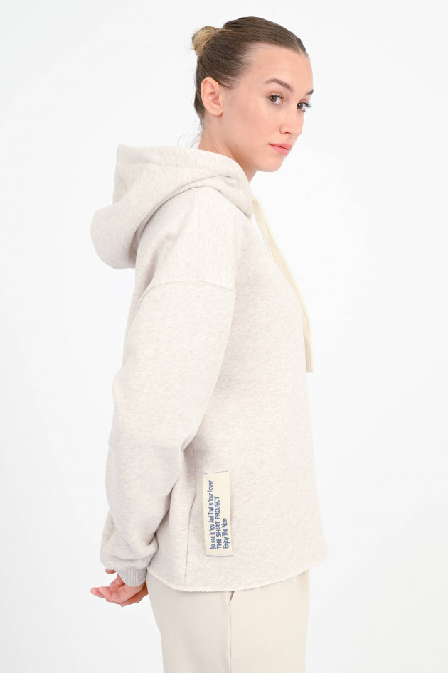 The Shirt Projekt Munich Hoodie ENJOY THE NOW in Greige meliert