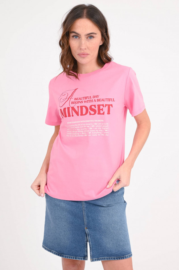 The Shirt Projekt Munich T-Shirt BEAUTIFUL MINDSET in Pink/Rot