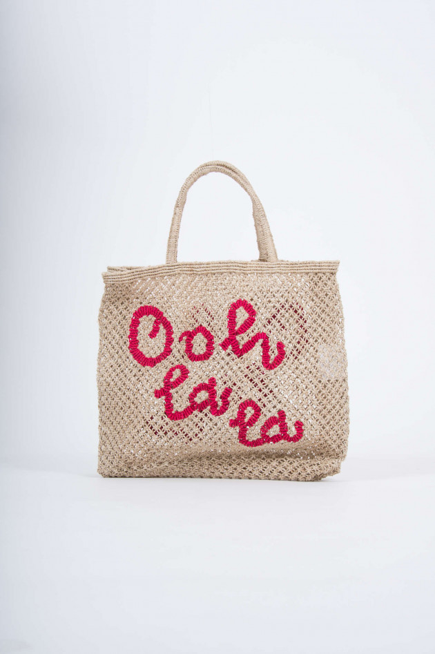 The Jacksons Jute-Shopper OH LA LA in Natur/Pink