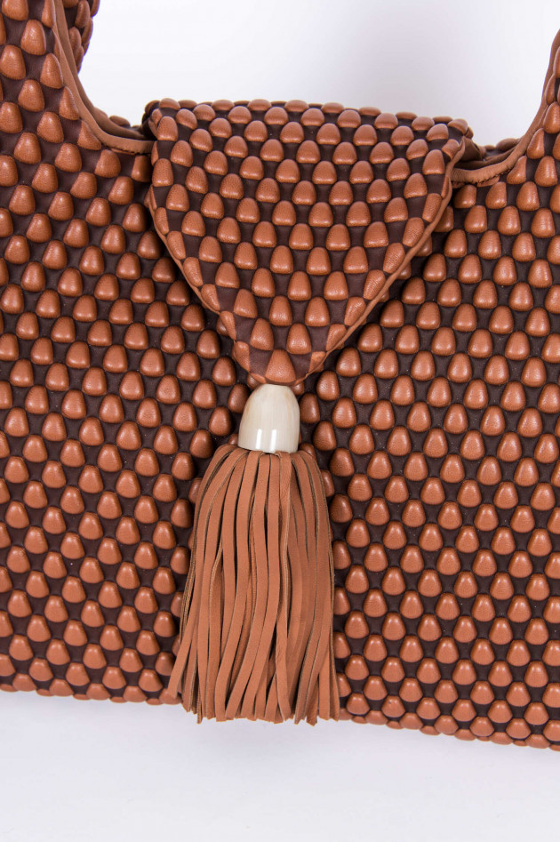 Tissa Fontaneda Shopper SIMPLE MATTER TASSLE in Gum/Camel