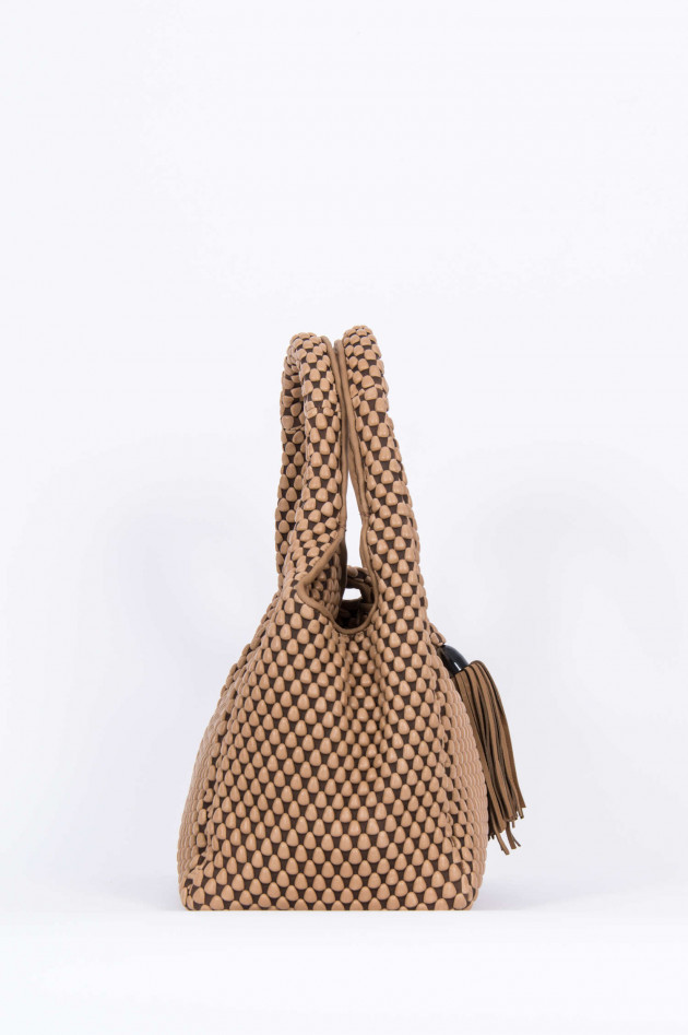 Tissa Fontaneda Shopper SIMPLE MATTER TASSLE in Gum/Taupe