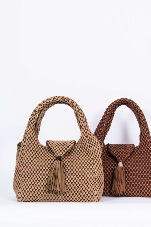 Tissa Fontaneda Shopper SIMPLE MATTER TASSLE in Gum/Taupe